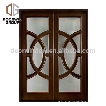 Expensive antique wooden double door designs red oak glass swing door